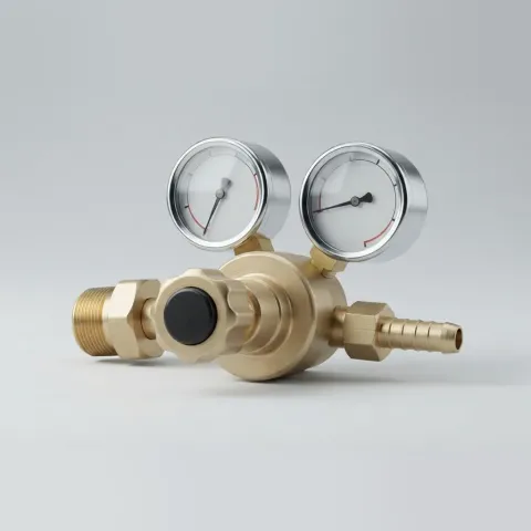 Single-stage gas pressure regulator with two gauges sold in Khagaria